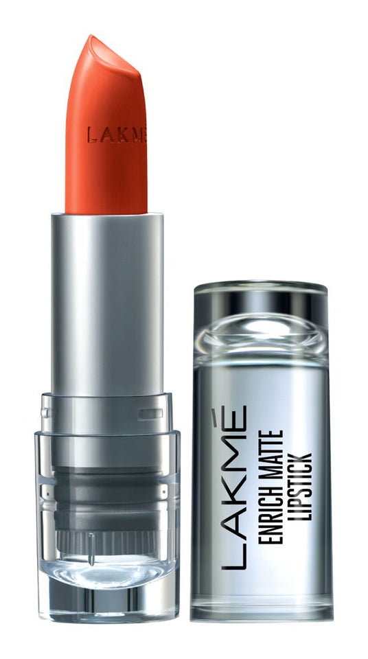Lakmé Enrich Matte Lipstick, Shade OM10, 4.7g
