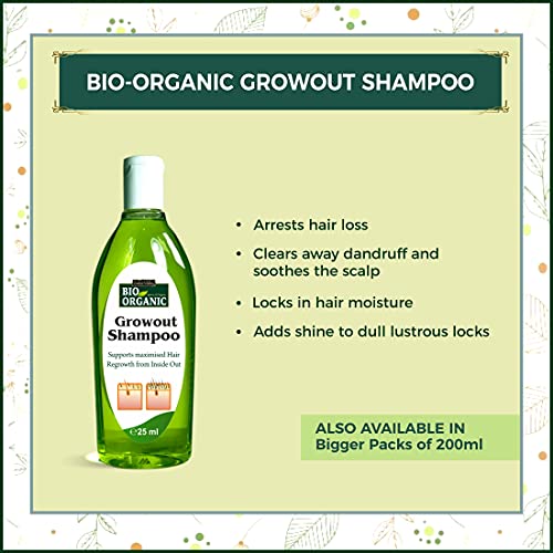 INDUS VALLEY Anti Hair-fall Pack with Amla ,Shikakai ,Reetha ,Growout Oil ,Growout Shampoo (30g+30g+30g=90g , 25ml+25ml=50ml)