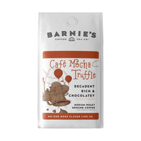BARNIE's COFFEE TEA CO. Ground Decadent and Rich Chocolate Flavor Medium Roasted Arabica Beans Sugar Free and Nut Free 12 oz Bag, Caf Mocha Truffle, 1 Count