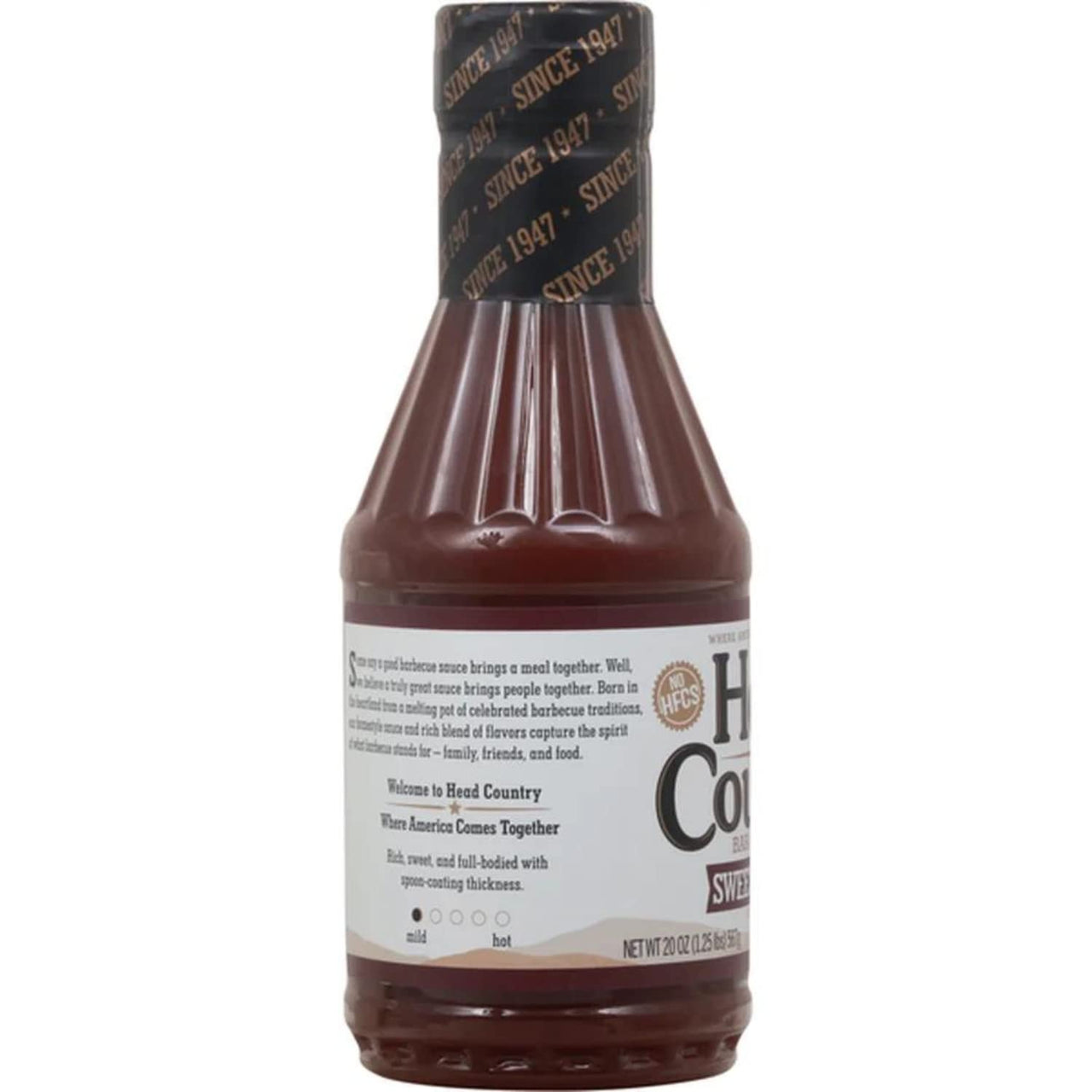 Head Country Bar-B-Q Sauce, Sweet & Sticky | Gluten Free BBQ Sauce With No Allergens Or Preservatives | Sweet & Robust Championship Barbecue Sauce Great on Beef, Pork & Chicken | 20 Ounce, Pack of 1