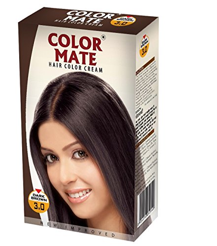 Color Mate Hair Color Cream, Dark Brown, 130ml (Pack of 2)