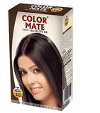Color Mate Hair Color Cream, Dark Brown, 130ml (Pack of 2)