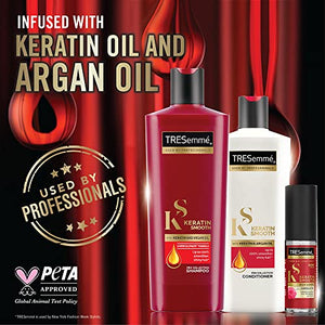 TRESemme Keratin Smooth Conditioner 190 ml, With Keratin & Argan Oil for Straight, Shiny Hair - Nourishes Dry Hair & Controls Frizz, For Men & Women