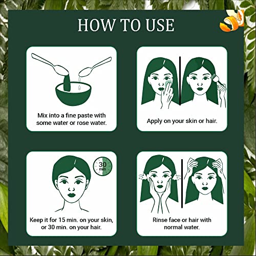 INDUS VALLEY Organic Orange Peel Powder | Citrus aurantium - for Oil Control and Best for Skin - (100g)
