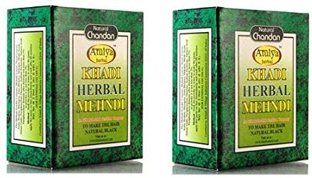 Khadi Natural Sudha Ayurveda Herbal Black Mehndi, 100g (Pack of 2)