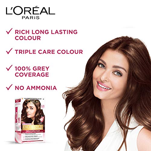 L'Oreal Paris Excellence Crème Conditioning Hair Color, 72ml + 100g - 4.25 Aishwarya's  Brown (Pack of 1)