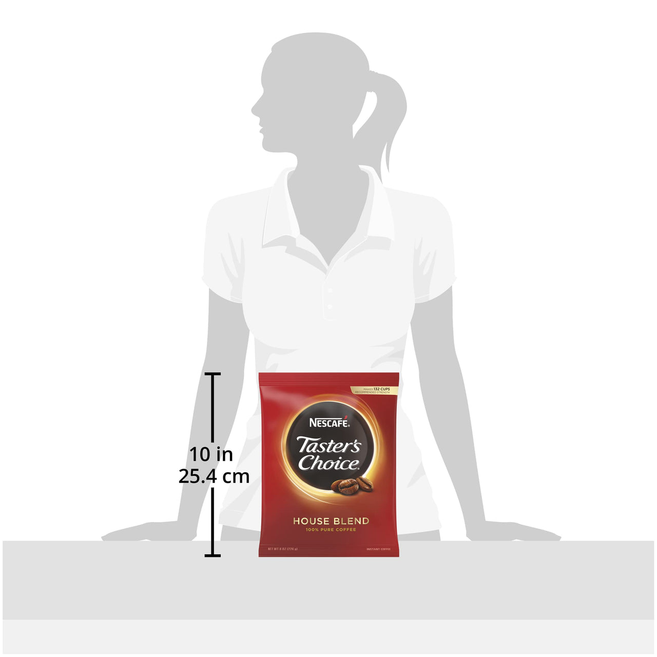 Nescafe Instant Coffee, Taster's  Choice Light Roast House Blend, 8 Ounce Bulk Bag