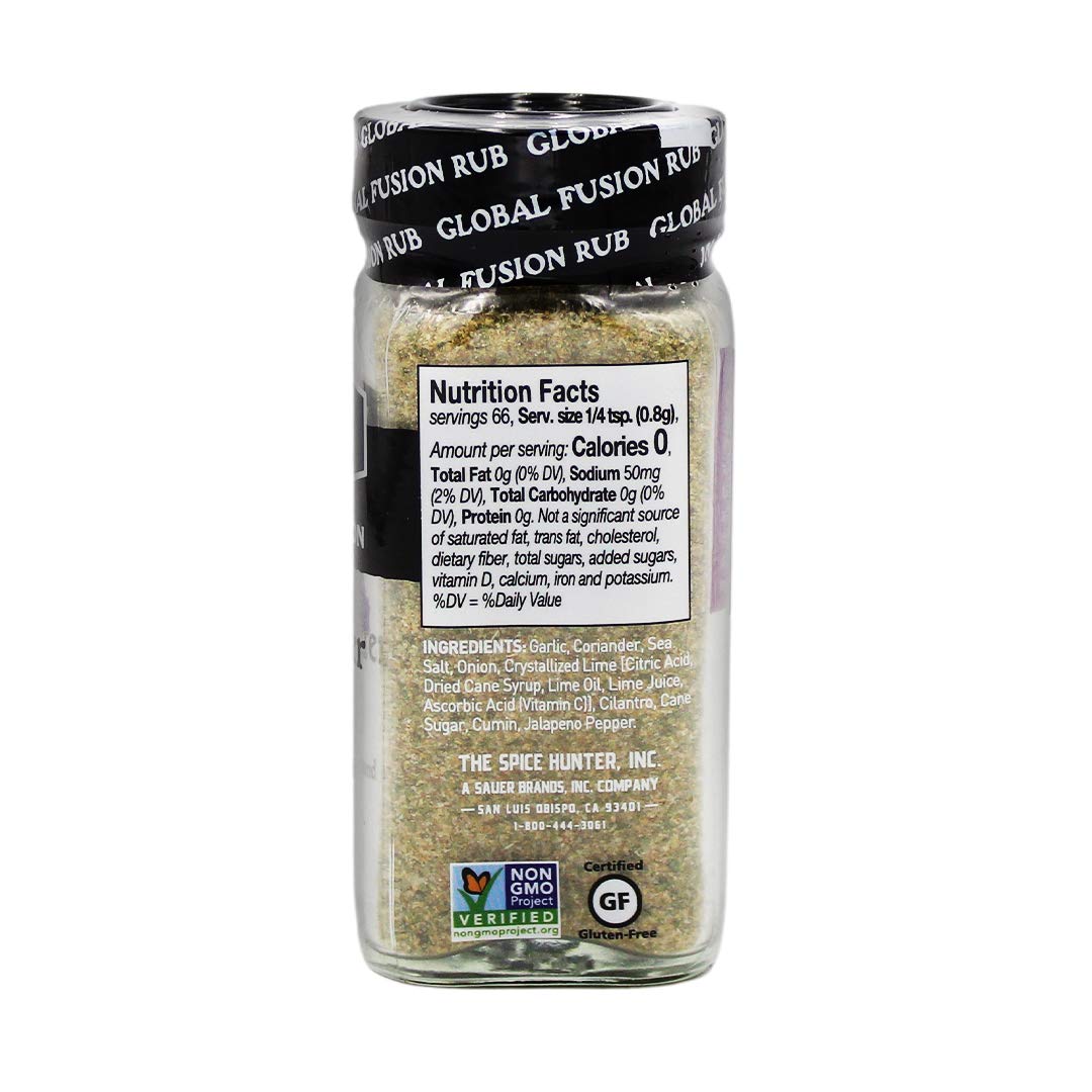 The Spice Hunter Global Fusion Rub, Coriander Lime Thailand, 1.9 Ounce