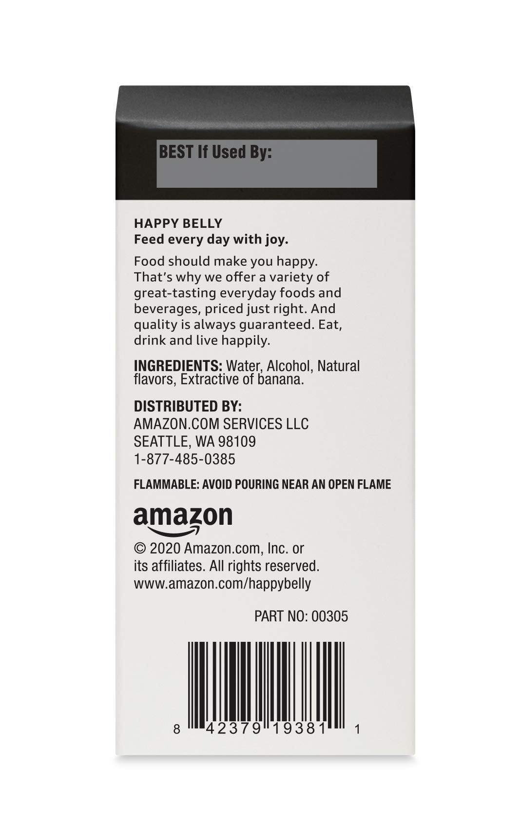 Happy Belly Banana Extract with other natural flavors, 1 fl oz