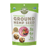 Manitoba Harvest Organic Ground Hemp Seed, 7 oz  5g Plant Based Protein, 6g of Fiber per Serving  Non-GMO Project Verified, Vegan, Keto, Paleo  Omega 3 & 6  Smoothies, oatmeal, use in baking