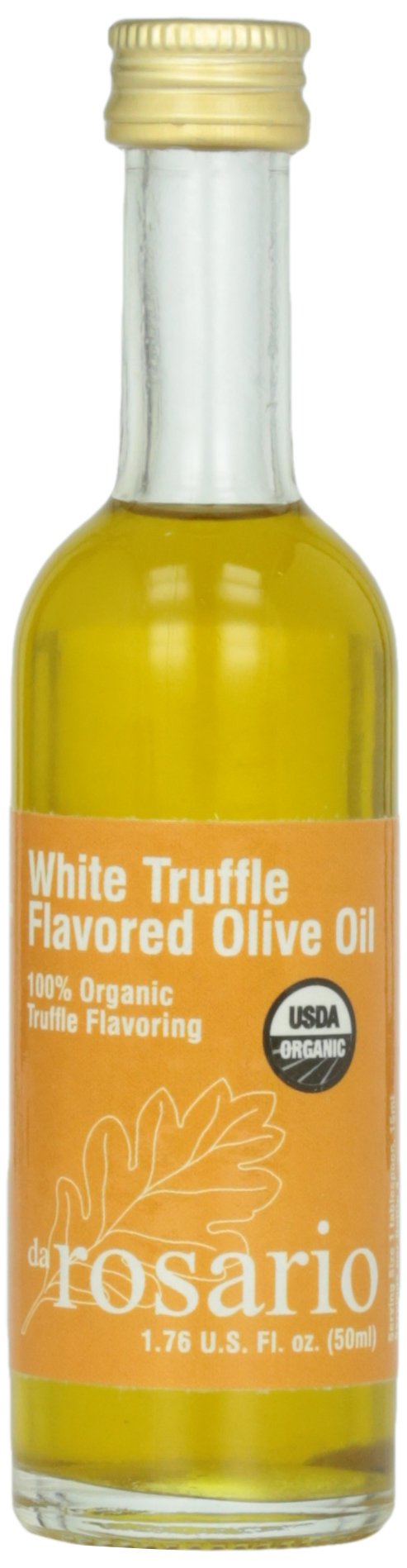 Da Rosario 100% Organic White Truffle Flavored Olive Oil, 1.76-Ounce Glass Bottle