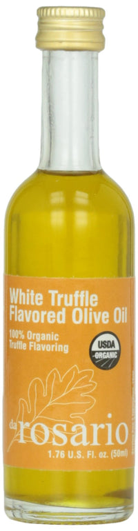 Da Rosario 100% Organic White Truffle Flavored Olive Oil, 1.76-Ounce Glass Bottle