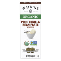 Watkins Organic Pure Vanilla Bean Paste, Non-GMO, Kosher, 2 oz. Bottle, 1-Pack