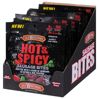 Old Wisconsin Hot & Spicy Sausage Snack Bites, 4oz Resealable Package, Naturally Smoked, Ready to Eat, High Protein, Low Carb, Keto, Gluten Free