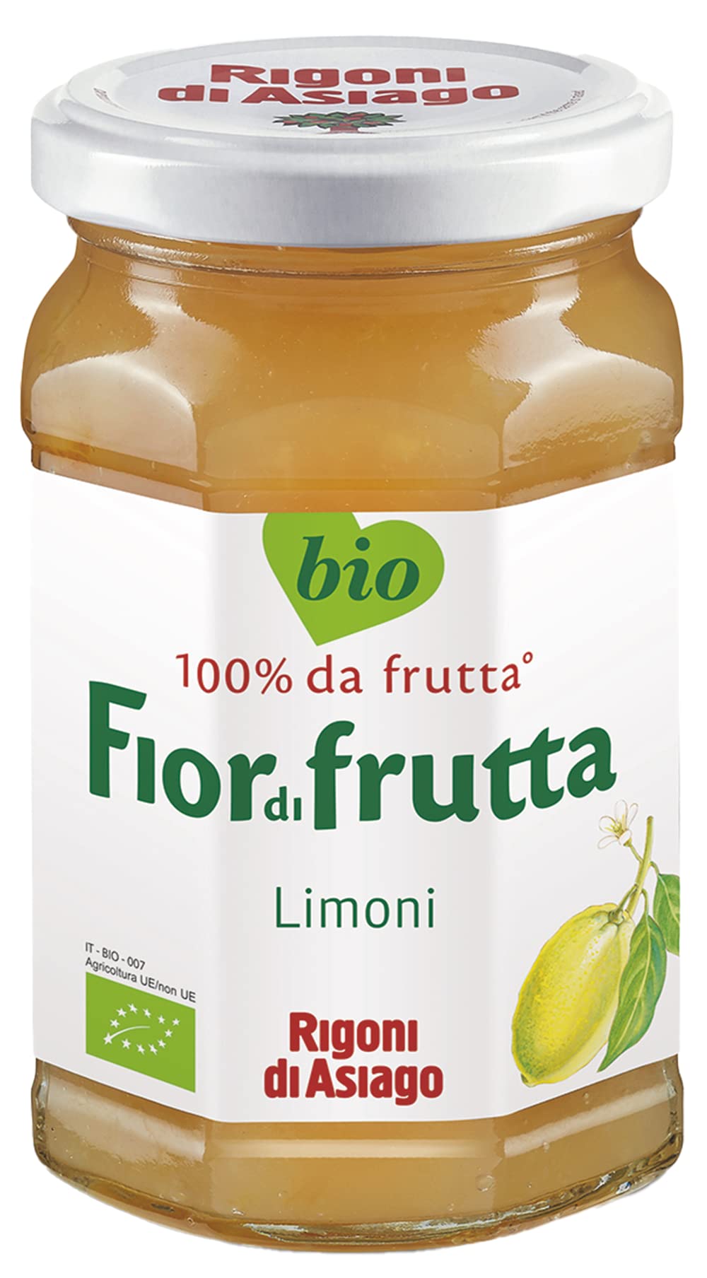 Rigoni di Asiago Fiordifrutta Organic Fruit Spread, Lemon, 9.17 Ounce (Pack of 6)