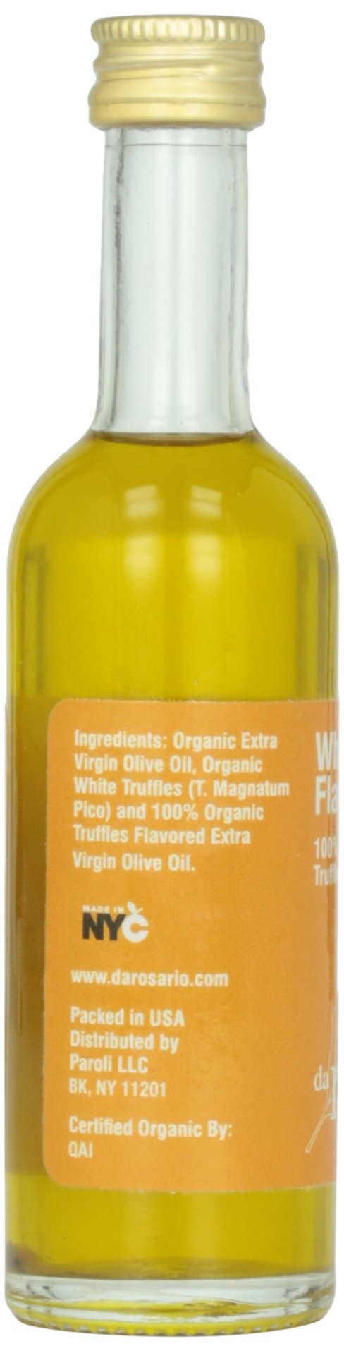 Da Rosario 100% Organic White Truffle Flavored Olive Oil, 1.76-Ounce Glass Bottle