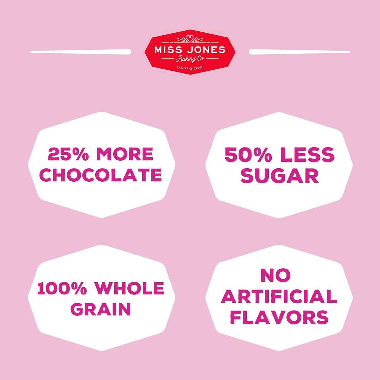 Miss Jones Baking Chocolate Chip Cookie Mix - Whole Grains, More Chocolate Chips, 50% Lower Sugar, Naturally Sweetened Desserts & Treats (Pack of 1)