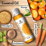 Keya Seth Aromatherapy, Skin Defence Orange Body Oil, Rejuvenates Skin and improves blood flow, Essential Oils of Orange, Sandalwood, Wheatgerm, Carrot Seed (100ml)