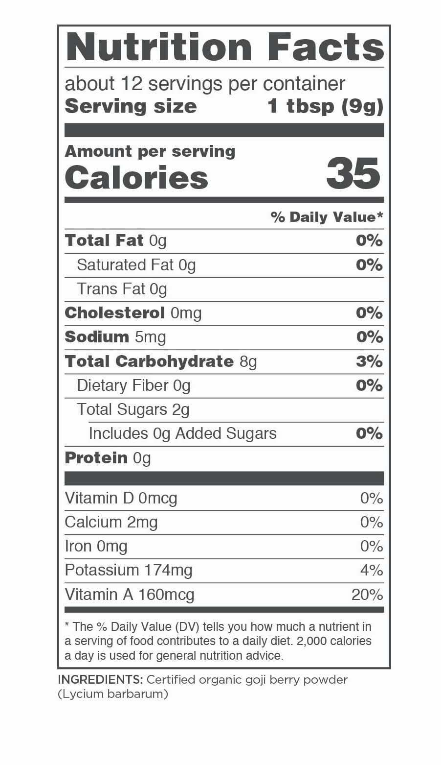 Navitas Organics Bag, 12 Servings  Organic, Non-GMO, Sun-Dried, Sulfite-Free, Goji Powder, 4 Ounce (Pack of 1)