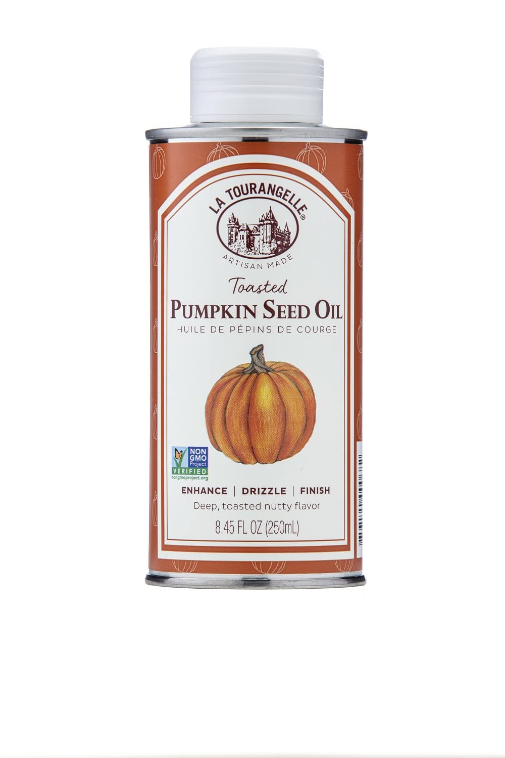 La Tourangelle, Toasted Pumpkin Seed Oil, Great for Cooking, Salad Dressings, Pastas, and Spreads - Health and Beauty Oil, 8.45 fl oz