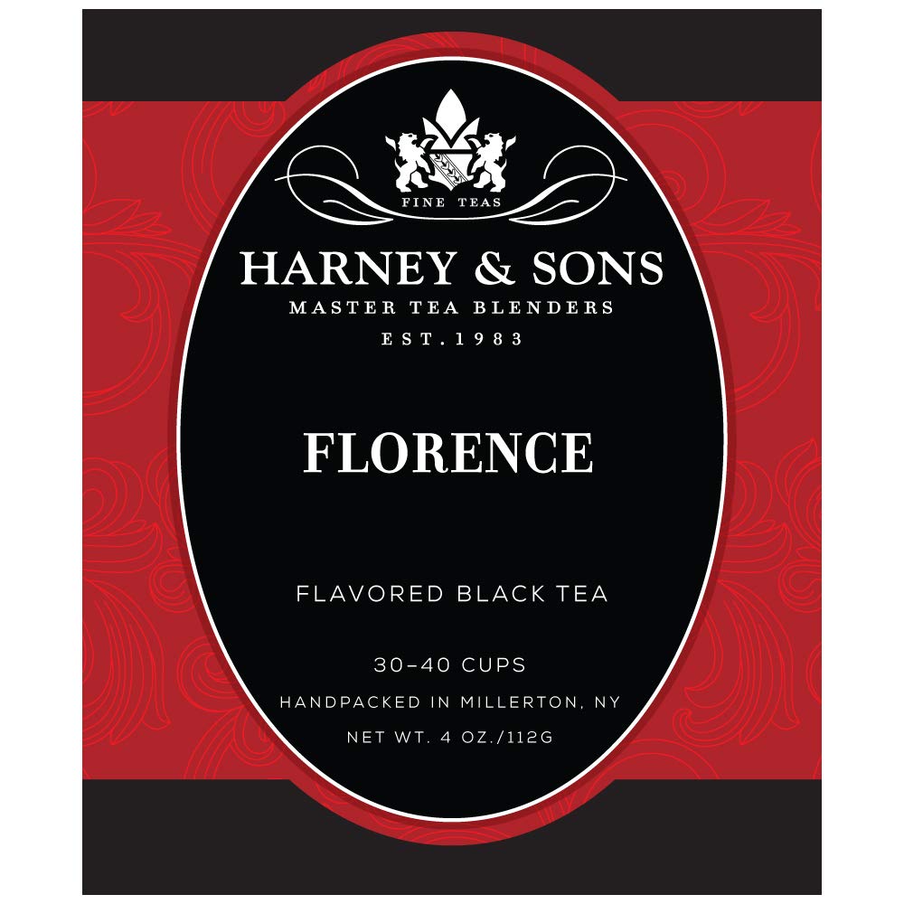 Harney & Sons Chocolate Black Tea, Florence, Hazelnut, 4 Ounce