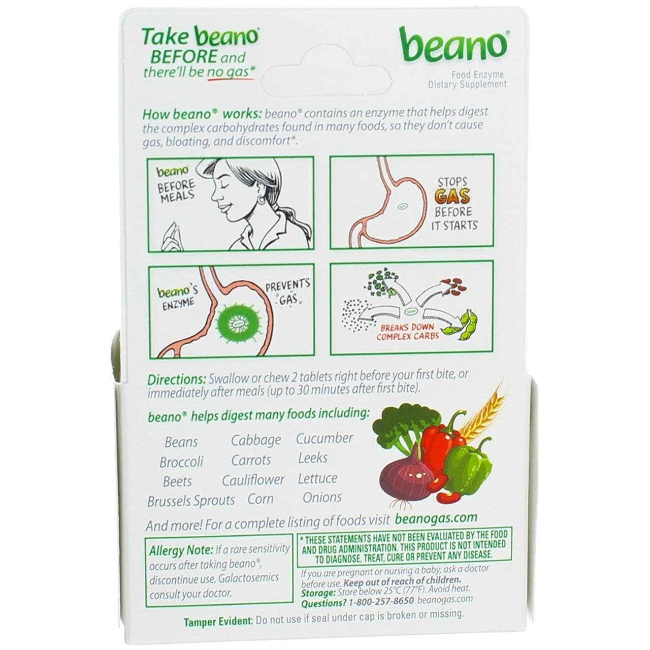 Beano Extra Strength, Gas Prevention & Digestive Enzyme Supplement, 100 Count