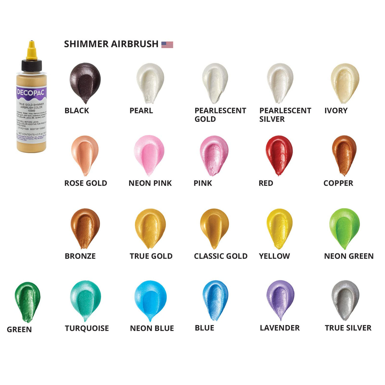 Blue Shimmer Premium Airbrush Color Cake Decorations - Food Coloring - Airbrush Color - 4 Fl Oz