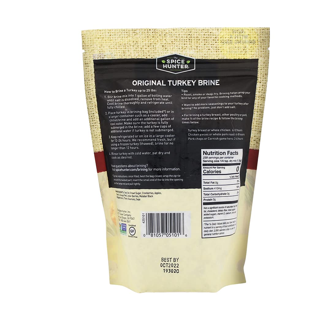 Spice Hunter Turkey Brine & Bag, Original, 11 Ounce (Pack of 3)