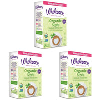 Wholesome Organic Stevia, Zero Calorie Sweetener Blend, Non GMO, 75 Count(Pack of 3)