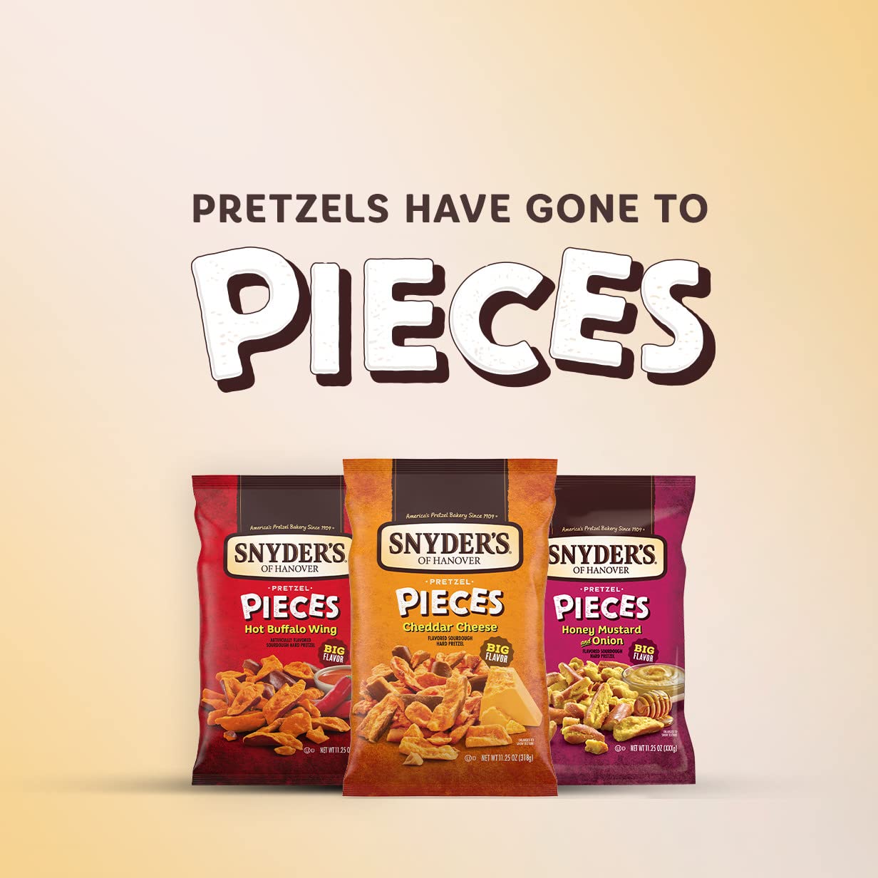 Snyder's  of Hanover Pretzel Pieces, Hot Buffalo Wing, 8 Oz