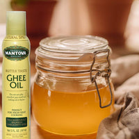 Mantova Ghee Oil, 100% Pure Cooking Oil Spray, Omega-3, perfect for Keto snacks, baking, grilling, or cooking, our oil dispenser bottle lets you spray, drip, or stream with no waste, 5 oz
