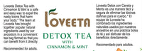 Loveeta Wellness Detox Tea Cinnamon & Mint - 15 Tea Bags (Gmo Free, Gluten Free, Dairy Free, Sugar Free & 100% Natural)