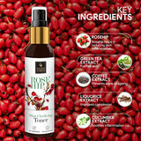 Good Vibes Rosehip Clarifying Toner 200 ml, Anti Ageing Hydrating Light Weight Moisturizing Revitalising Spray Toner for Face and Skin, Natural, No Alcohol, Parabens & Sulphates, No Animal Testing