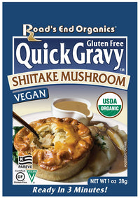Road's  End Organics Gluten Free Shiitake Mushroom Gravy Mix, 1 Ounce Pouch (Pack of 12)