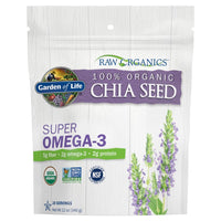 Garden of Life Raw Organic Omega 3 Chia Seeds - Superfood for Healthy Cholesterol and Blood Sugar, 12 oz Pouch - Packaging May Vary
