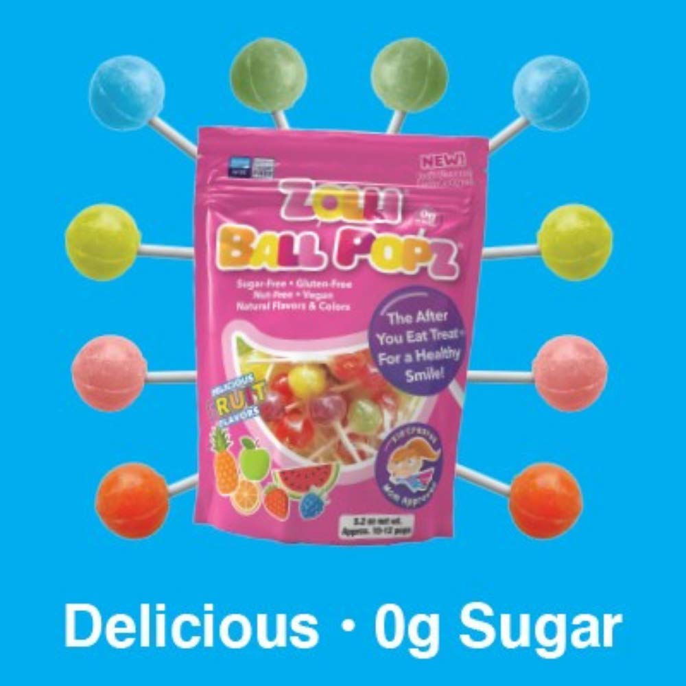 Zollipops The Clean Teeth Pops, Anti Cavity Lollipops, Ball Popz, 5.2 oz (Packaging May Vary)