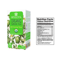 Hyleys Tea Organic Green Tea with Soursop Flavor - 25 Tea Bags (100% Natural, Sugar Free, Gluten Free and Non-GMO)