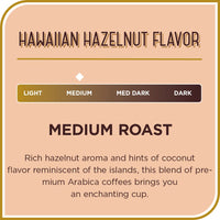 Don Franciscos Hawaiian Hazelnut Flavored Medium Roast Coffee Pods - 12 Count - Recyclable Single-Serve Coffee Pods, Compatible with your K- Cup Keurig Coffee Maker (Including 2.0)