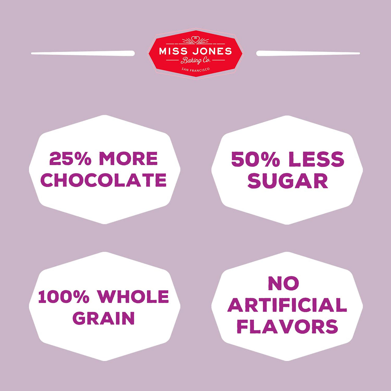 Miss Jones Baking Brownie Mix - Whole Grains, More Chocolate Chips, Guilt Free Brownie Mix, Naturally Sweetened Desserts & Treats (Pack of 1)