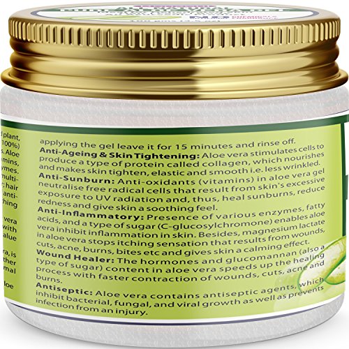 BONSOUL All Natural and Pure Aloe Vera Gel | 99% Aloe Vera | Ideal for Dehydrated Skin | Hair, Face and Body (200 GMS)