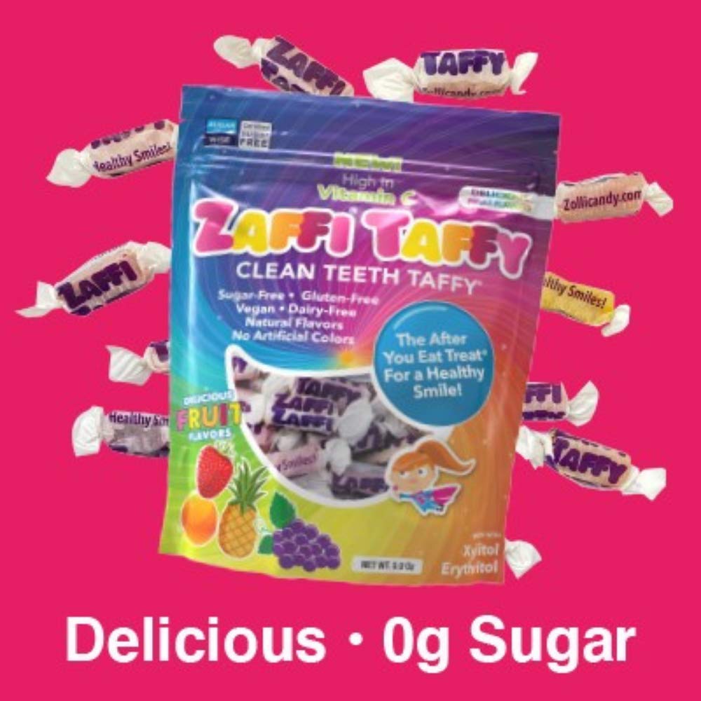 Zollipops Halloween Clean Teeth Zaffi Taffy, Natural Fruit, 10 Oz