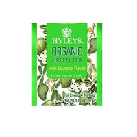 Hyleys Tea Organic Green Tea with Soursop Flavor - 25 Tea Bags (100% Natural, Sugar Free, Gluten Free and Non-GMO)