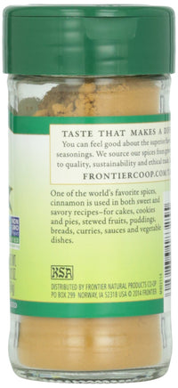 Frontier Cinnamon Ground, Korintje, 1.92-Ounce Bottle