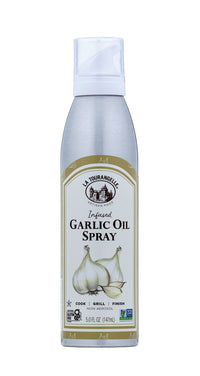 La Tourangelle, Garlic Oil Spray, Enhance Flavor of Pasta, Salad Dressing, Popcorn, Vegetables, and Aioli, 5 fl oz