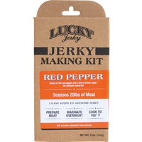 Lucky Beef Jerky DIY Red Pepper Jerky Seasoning Kit 12 Ounce, Sweet & Hot Spicy Red Pepper flavor, Easy Jerky Making Spice Marinade Seasoning, Beef Jerky, Deer Jerky, Wild Game (7005)