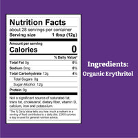 Wholesome Sweeteners Organic Zero Calorie Free Pouch Non GMO Gluten Free Syrup Artificial Flavors, no corn, 12 Ounce