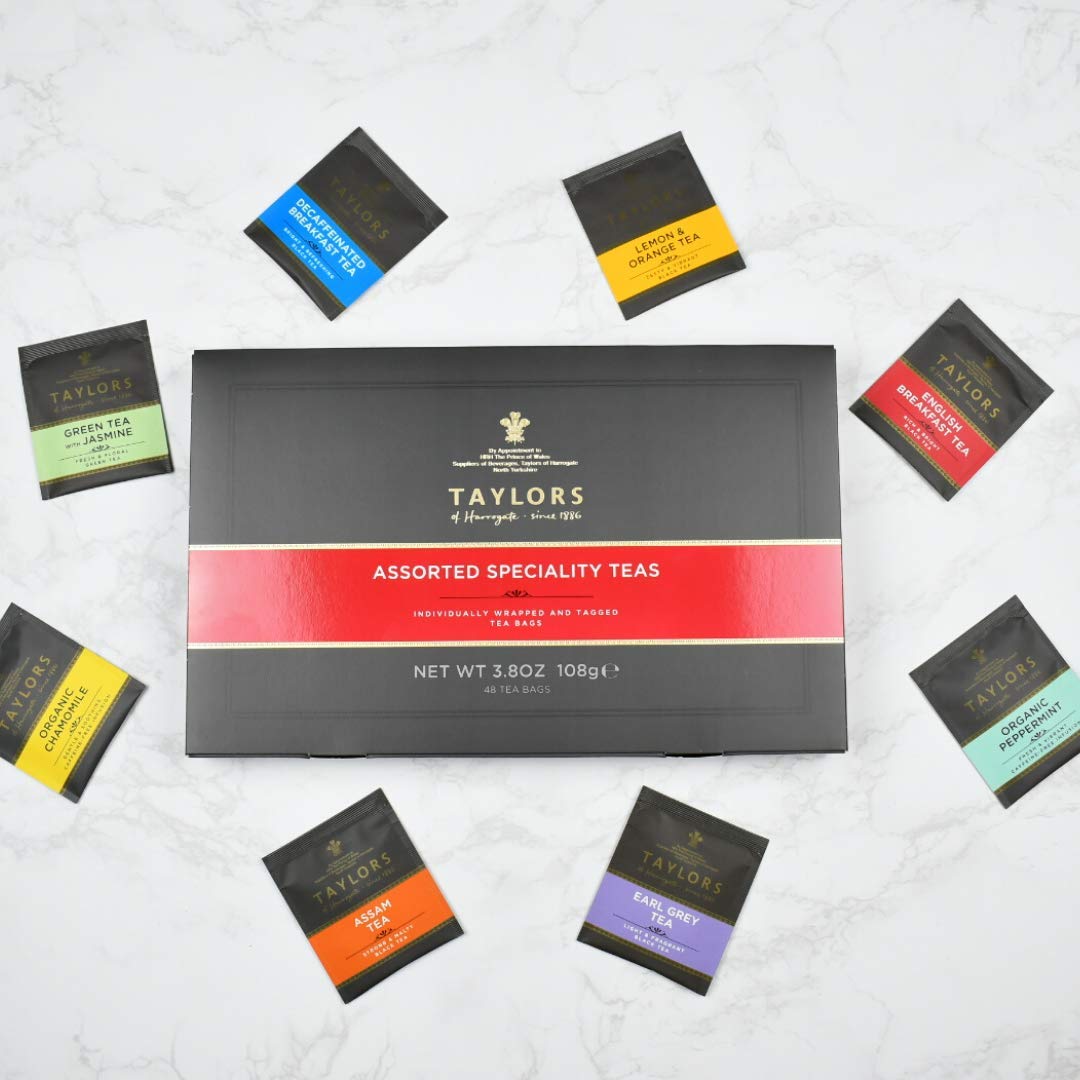 Taylors of Harrogate Classic Tea Variety Box, 48 Count (Pack of 1) & Pure Assam, 50 Teabags
