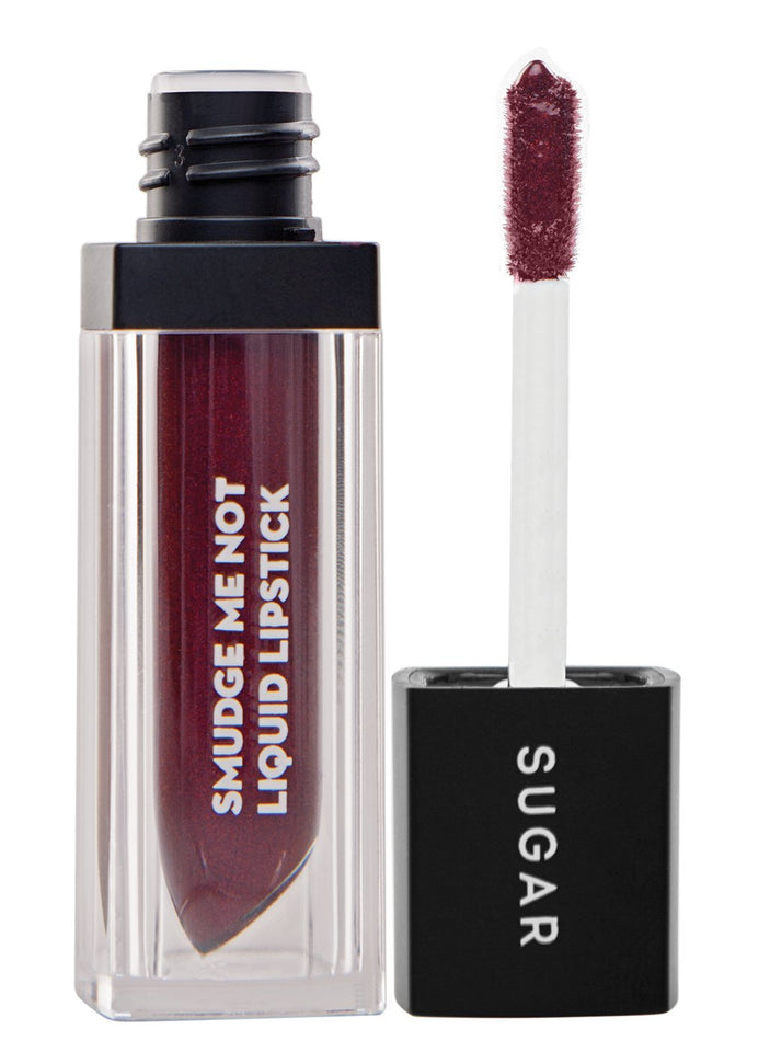 SUGAR Cosmetics Smudge Me Not Liquid Lipstick 33 Amethyst Twist (Metallic Plum)