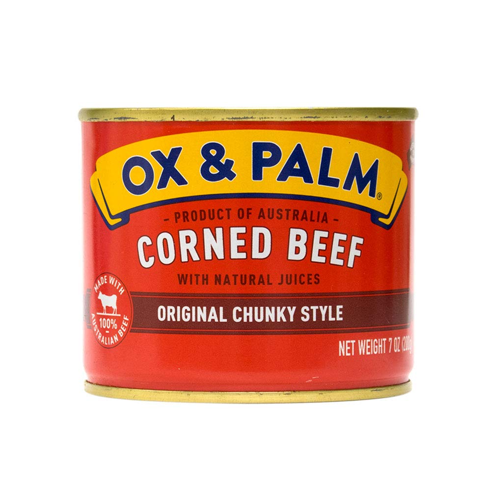 Ox & Palm Corned Beef, Original Chunky Style, 7 Ounce