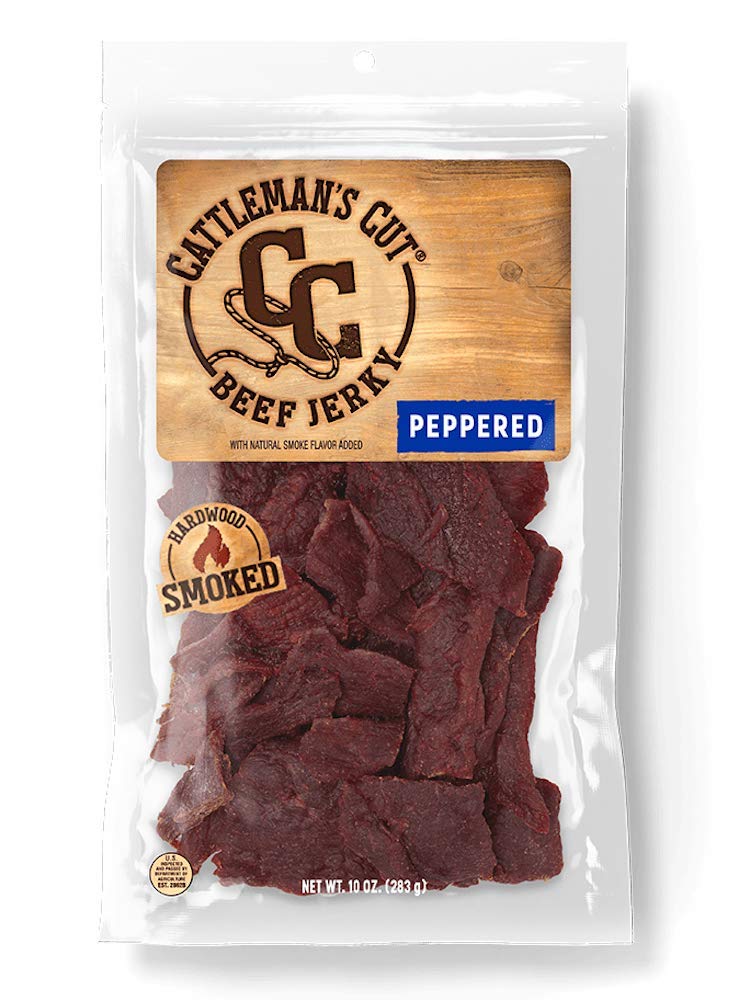 Cattleman's  Cut Peppered Steakhouse Beef Jerky, 10 Ounce